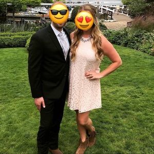 Tommy Hilfiger Light Pink Lace Trapeze Dress